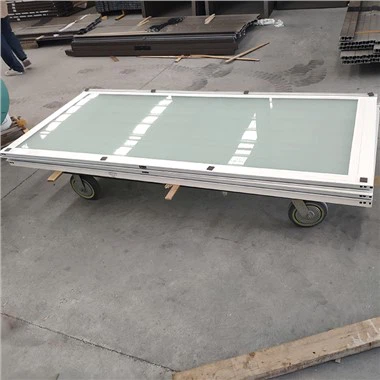 Portes en verre dépoli en aluminium