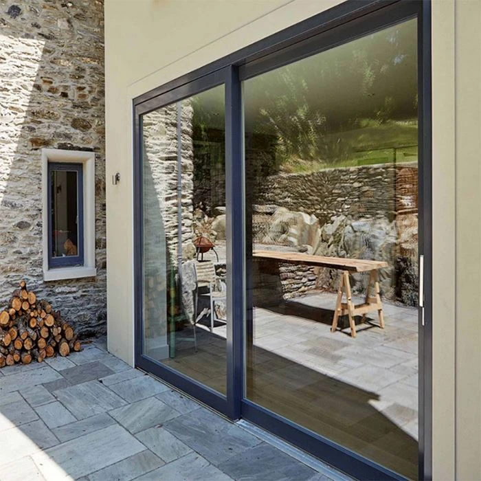 Portes en verre coulissantes en aluminium